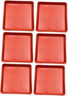 GANAZONO Bandeja Quadrada Para Planta 6 Peças Prato Para Plantas Vaso De Plantas De 10 Polegadas Pires De Plantas Quadradas Pires Bandeja Quadrada De Resina Vasos Grandes De