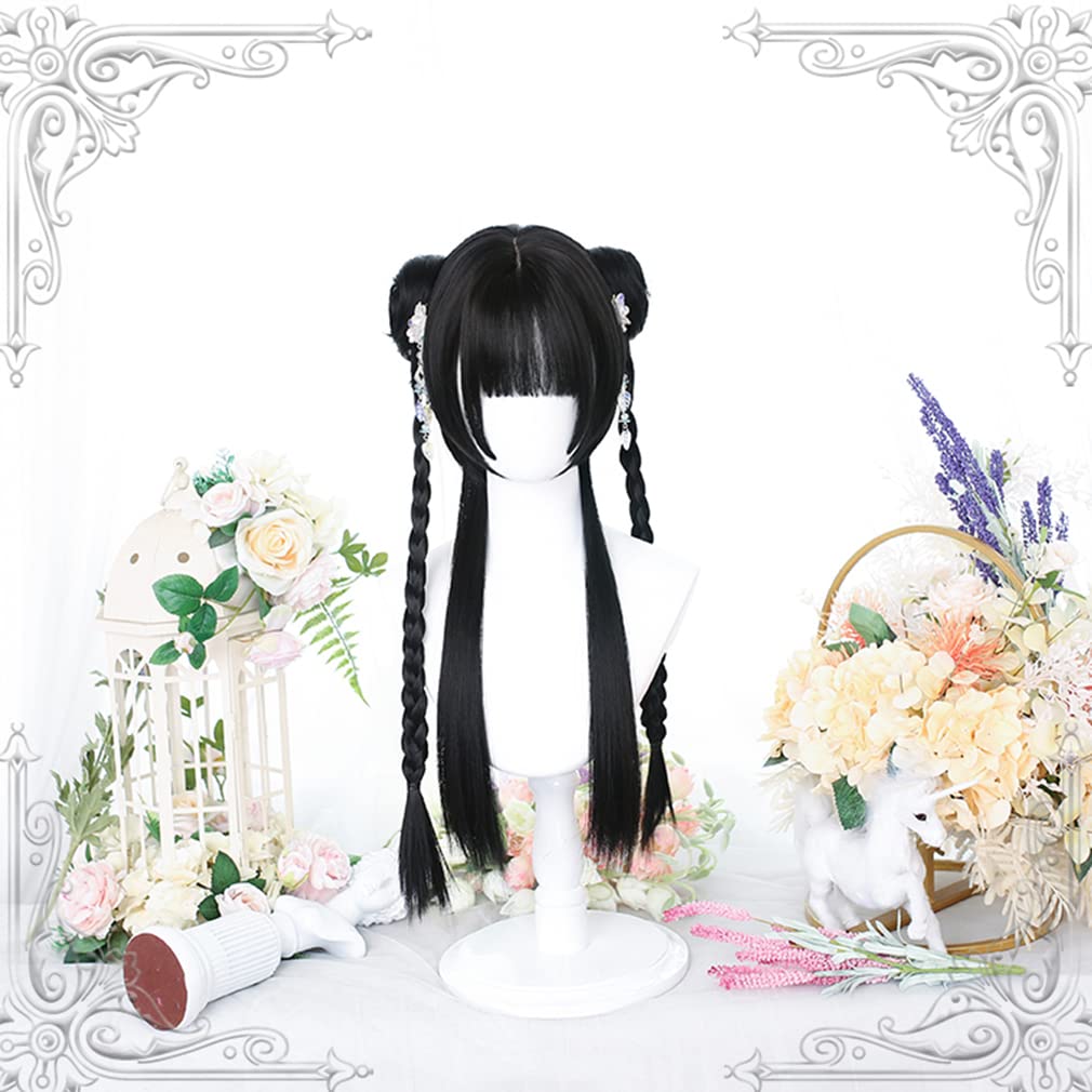Amazon.co.jp: ウィッグ 原宿風 GAL系 ロリータ セット 姫カット お 