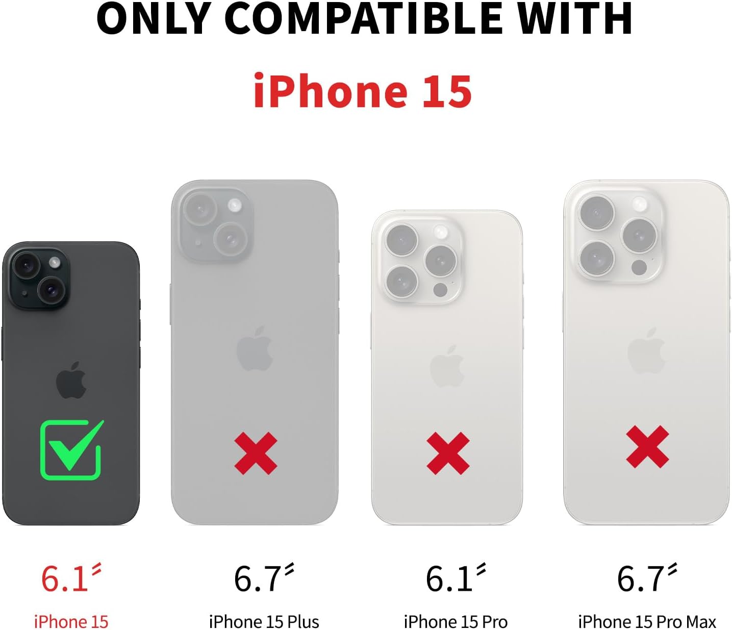 djduck designed for iphone 15 case wallet with card holder, [magnetic clasp cover] [rfid blocking leather protection] shockproof women men cases 6.1 inch for apple 15 red