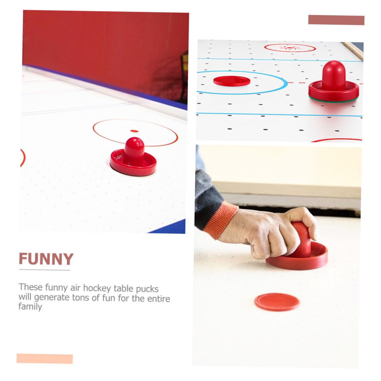 BESPORTBLE 2sets Dischi Da Air Hockey Con Manici Accessori Per Tavolo Da Gioco Con Puck e Manici Per Attività Indoor e Feste