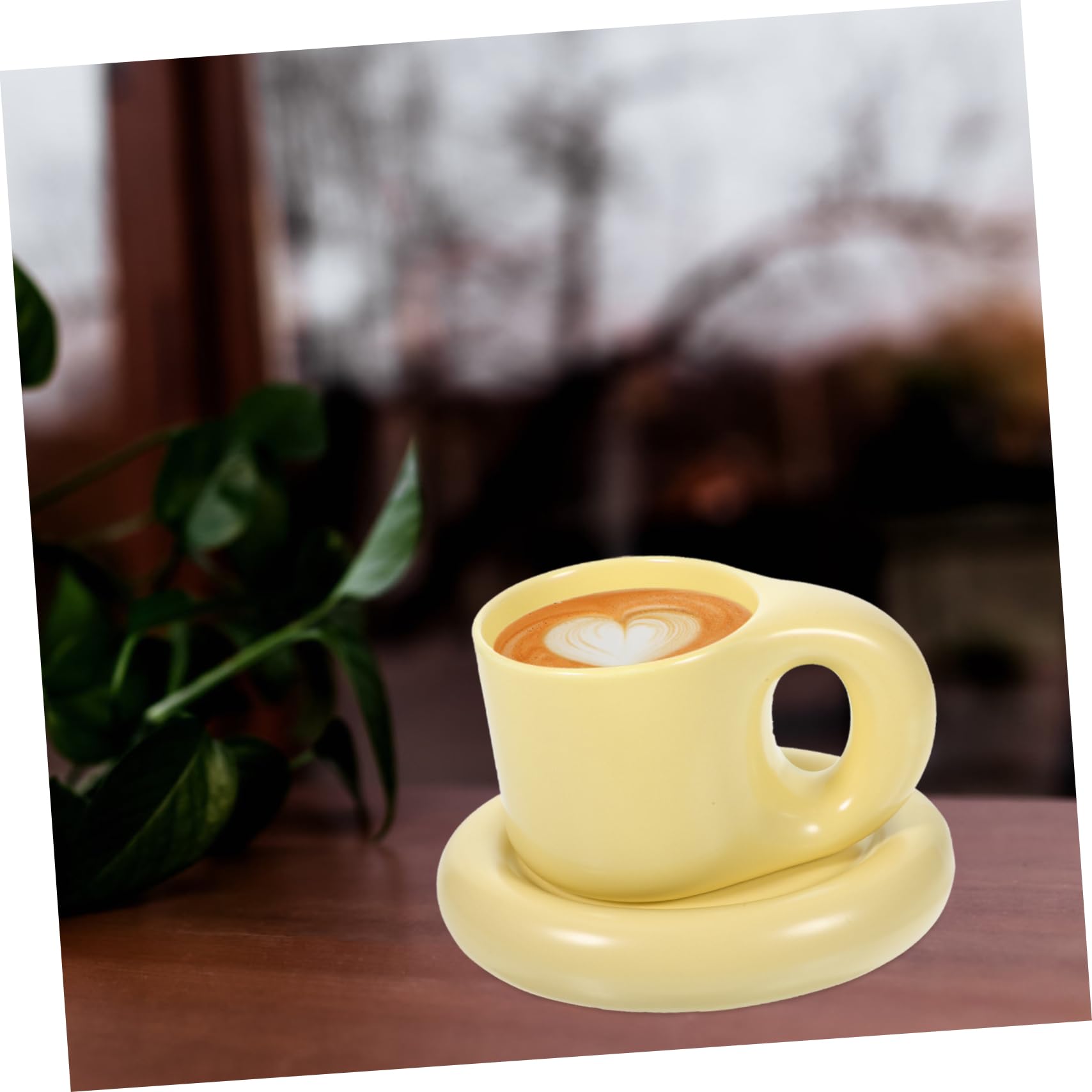 Garneck Keramik Kaffee Tasse Mit Unterteller Für Heiße Getränke Schlicht Und Stilvoll Praktisch Für Täglichen Gebrauch