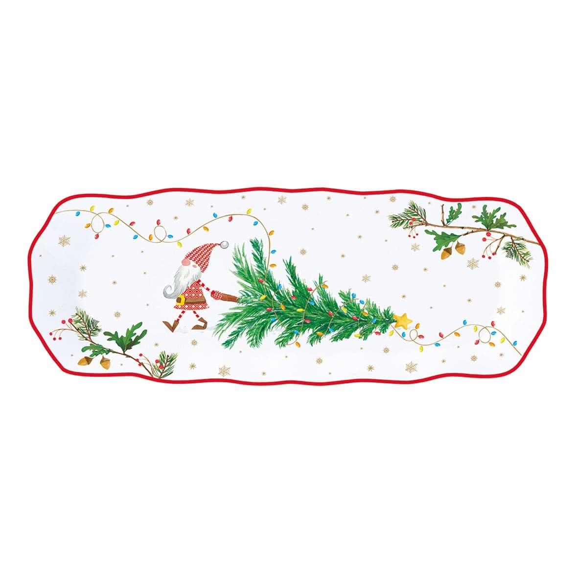 Plat à cake coffret de Noël Easy Life 37x14 cm idée cadeau art de la table