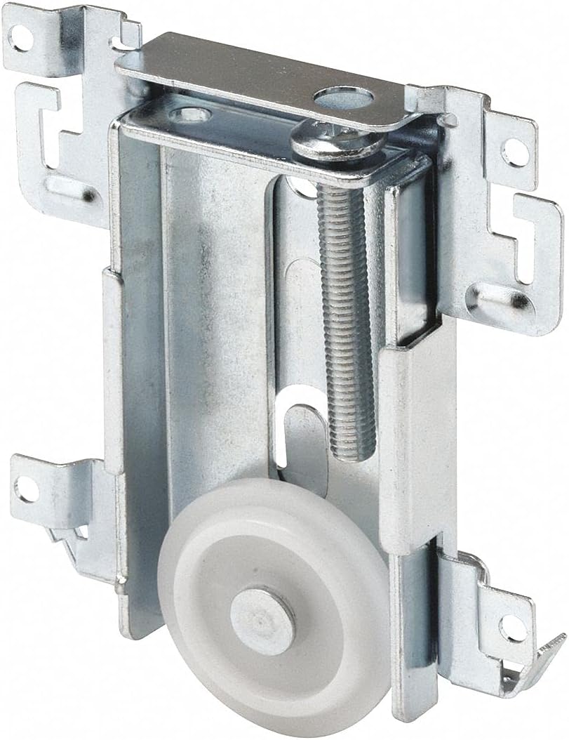 Prime-Line Products N 6790 Mirror Door Roller Assembly, 1-7/16 in, Steel Housing, FLAT Plastic Wheel