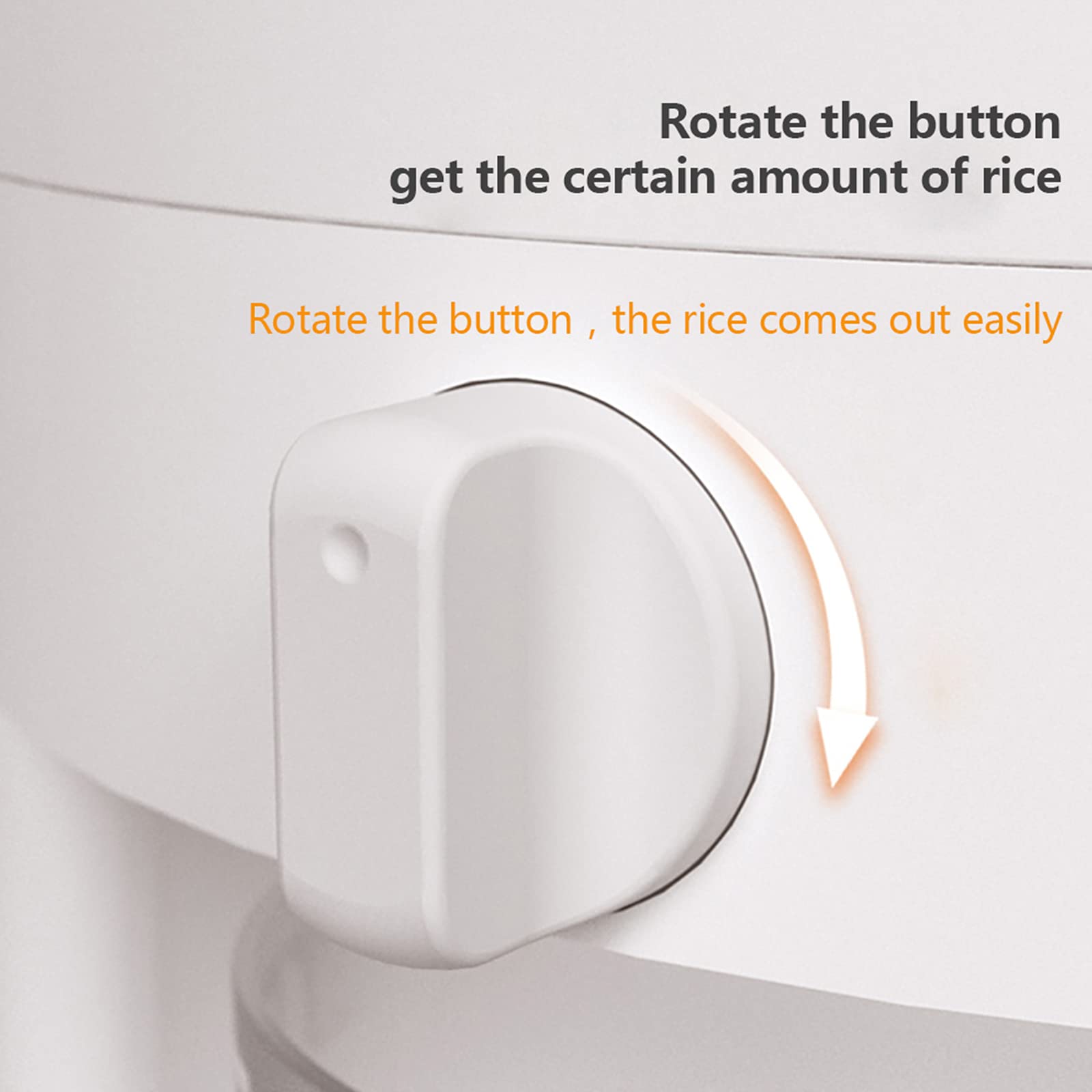 Distributeur de céréales, 6 kg, pour aliments secs, céréales, riz, stockage de céréales, récipient à riz rotatif, avec graduation, pour riz, riz, etc