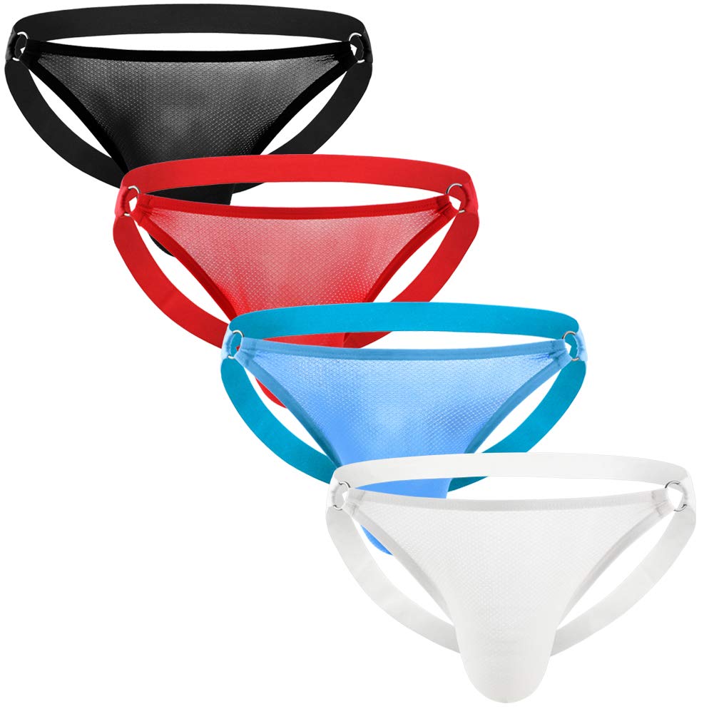 Summer Code Męski Jockstrap Micro Mesh Oddychająca sportowa koszulka kibiców z metalowym pierścieniem