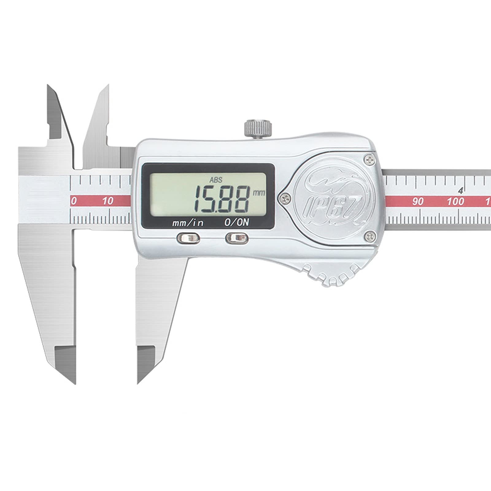 Impermeabile Calibro a Corsoio ad Alta Precisione con Schermo LCD in Metallo in Acciaio Inossidabile Righello di Misurazione di Precisione per Progettisti, Ingegneri e Meccanici(Size:0-150mm)