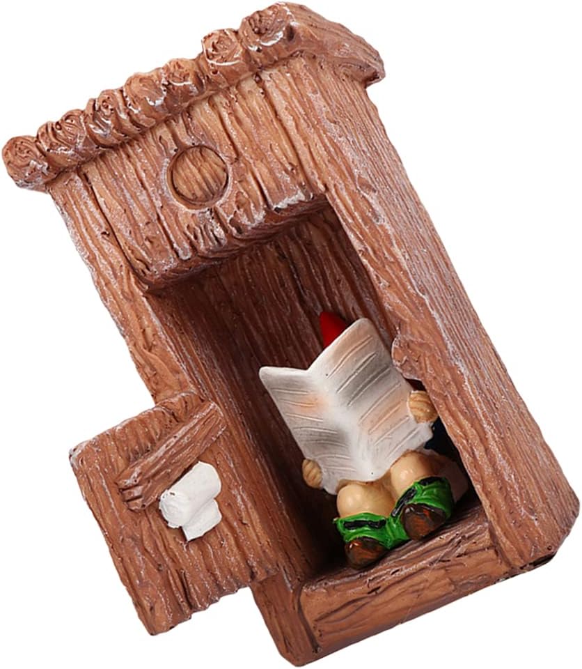 誕生日 お祝い Cabilock トイレ庭gnome読書ブック女神おかしいgnome置物オーナメント屋外ガーデンパティオデッキポーチ庭アート装飾