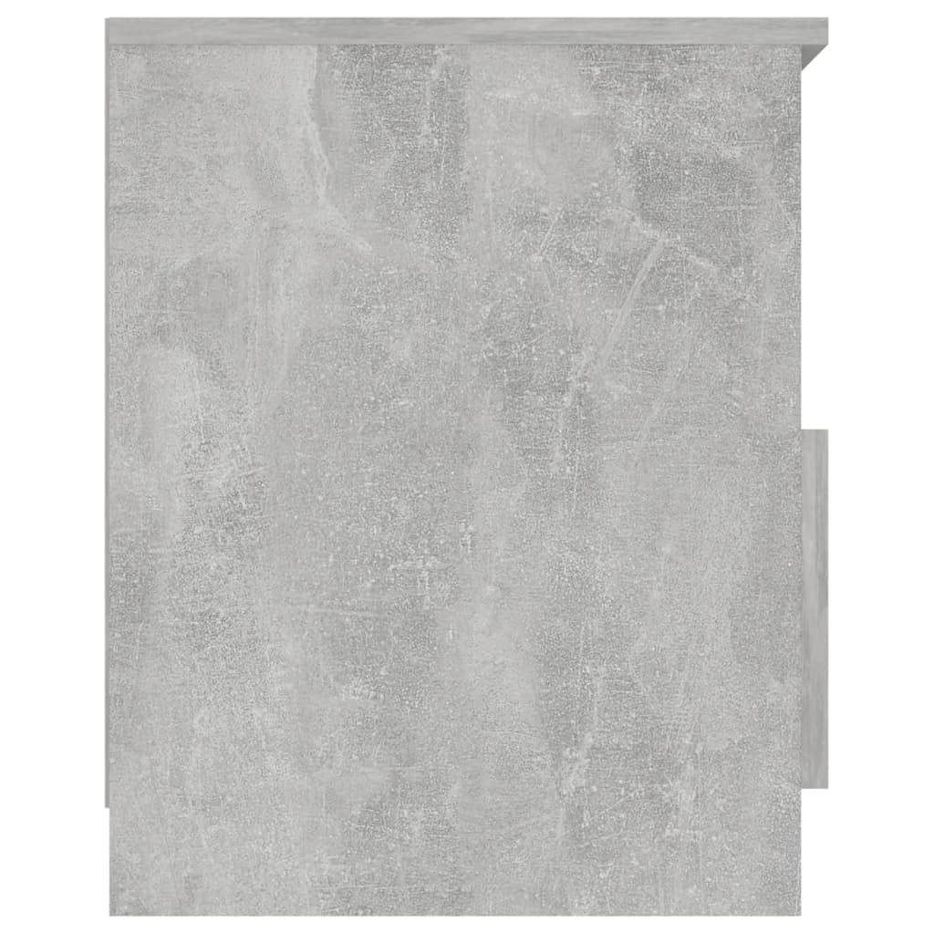 vidaXL Tables de Chevet 2 pcs, Armoires de Nuit avec Tiroir, Armoires de Lit, Meubles de Rangement Chambre, Scandinave, Gris Béton Bois d'Ingénierie
