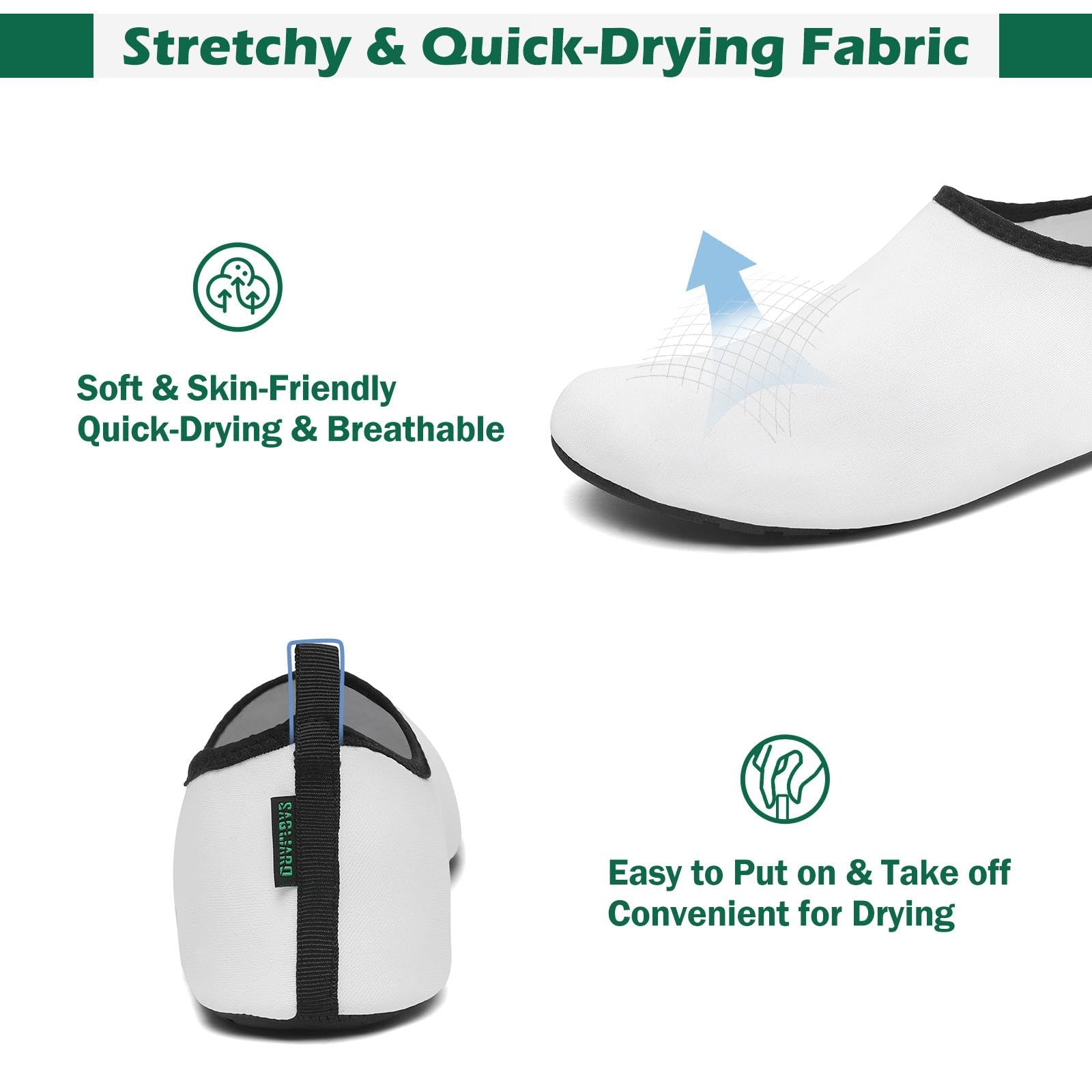 Saguaro Scarpe da Scoglio Asciugatura Rapida con 7 Fori di Drenaggio per Donna Uomo Gr.36-47