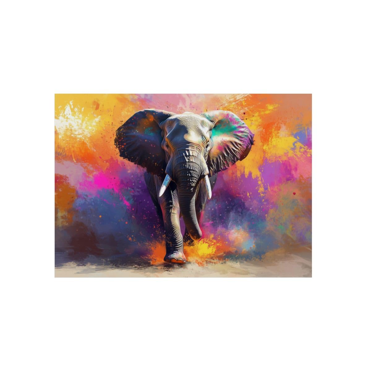 Panneau composite aluminium éléphant : œuvre d'art premium