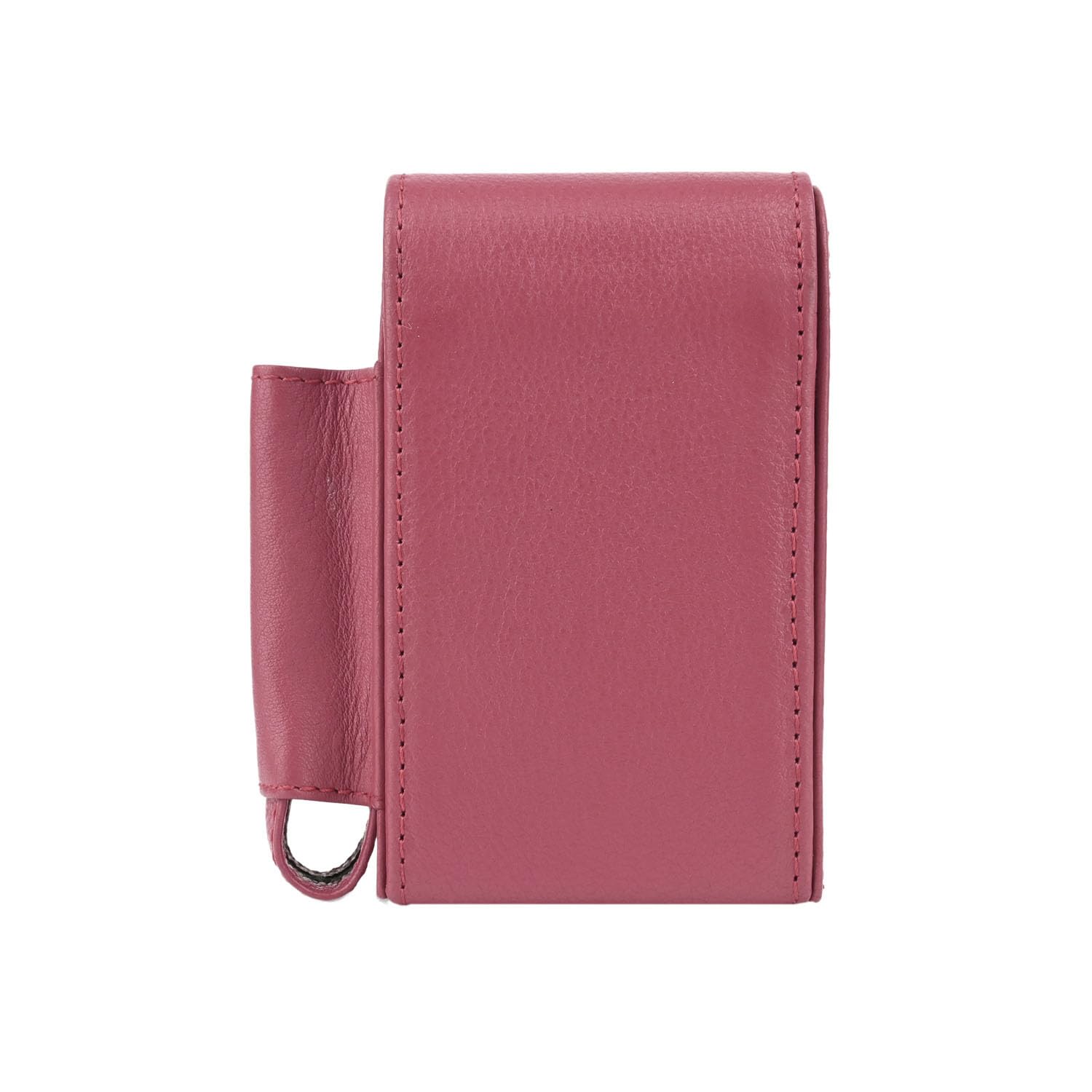 Conte Massimo Estuche para Cigarrillos de Piel Auténtica, con Porta Encendedor, para Hombre y Mujer, Estuche para Paquete y Encendedor