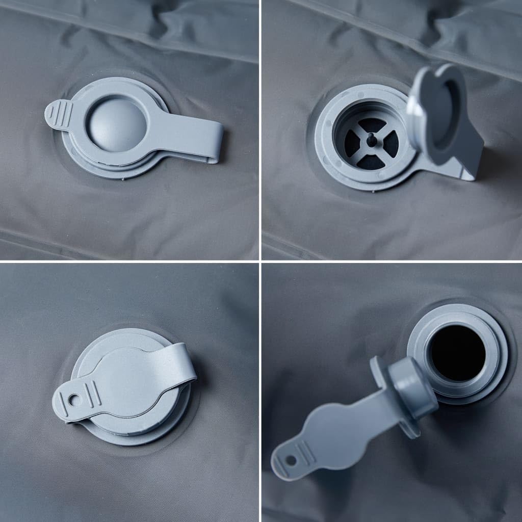 Colchoneta doble autoinflable con cojín, 195 x 130 x 8,5 cm, revestimiento de nailon 40D TPU, impermeable, ultraligera, compacta, ideal para camping, al aire libre, trekking, viajes