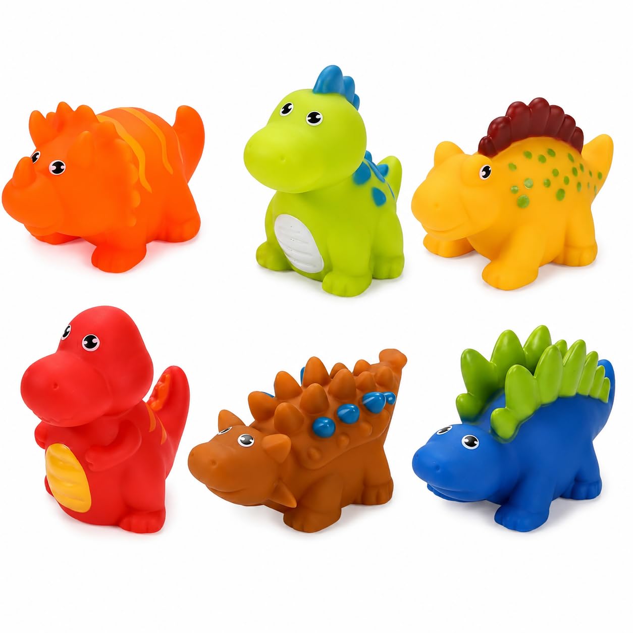 AURALIN Pool Diving Toys Set 4 Pieces, Underwater Swimming Training Accessories, Sink and Float Water Games for Beginners, Family Summer Pool Activities, Assorted Marine Designs (Dinosaur 6P)