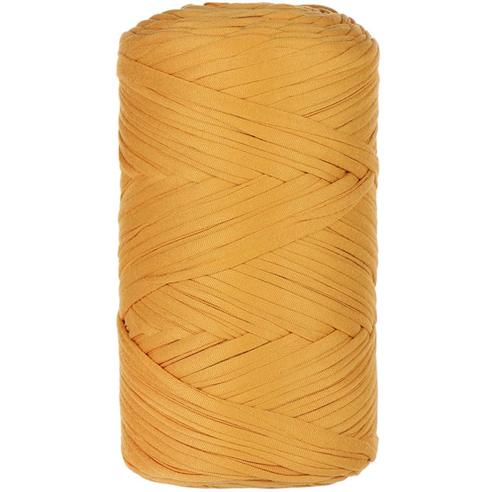 1 Pcs 400g Cotton Soild Color T-Shirt Yarn Fabric Crochet Yarn for DIY Knitting Handbags Hat Shoes Purse Basket