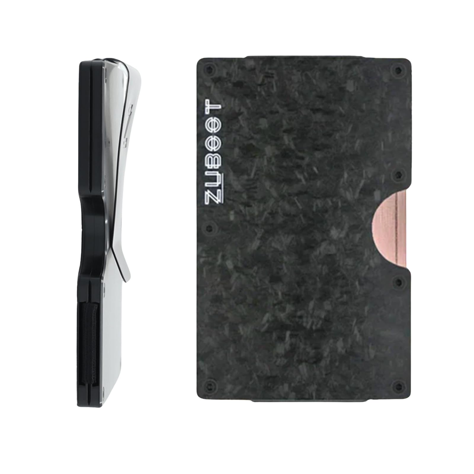Forged Carbon Fiber Wallet – Ultra-Slim RFID Card Holder for Men | Signature Matte Design + Integrated Cash Clip | Lightweight, Durable, Front Pocket (Holds 16 Cards)
