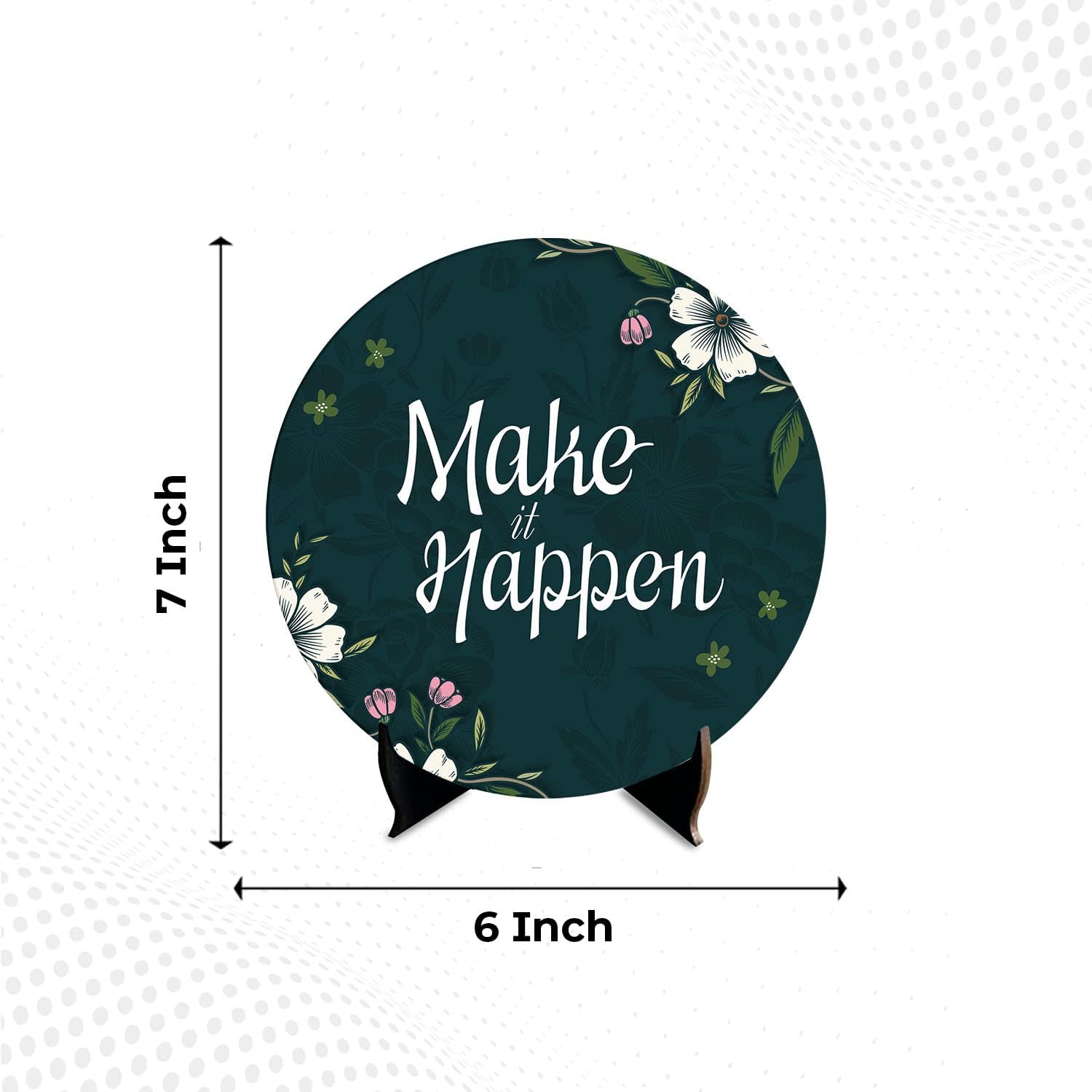 Artvibes Showpiece for Home and Office Decor | Wooden Stylish Quotes Always Keep A Positive Mindset for Table | Desk | Living Room | Modern Art Design | Motivational Show Piece Printed (SP_1210)