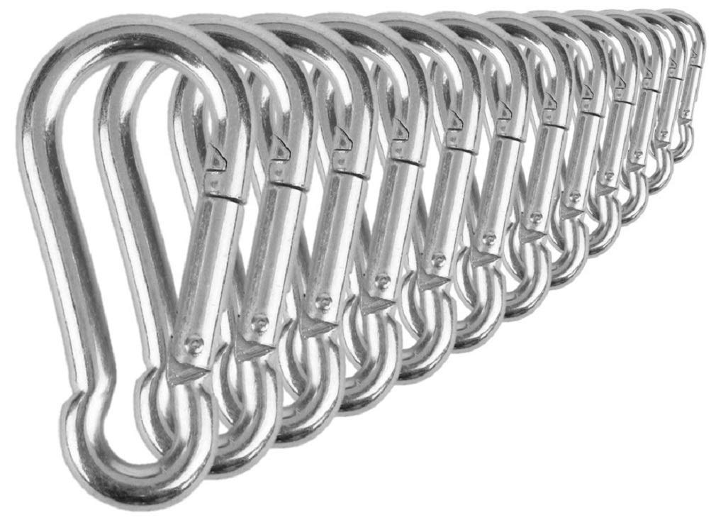 SIGNATRON Heavy Duty Stainless Steel Carabiner Spring Snap Clip Link Hooks. 220-440lb Load Rating.12 Packs (B08TC6D63H) Amazon Price History, Amazon Price Tracker
