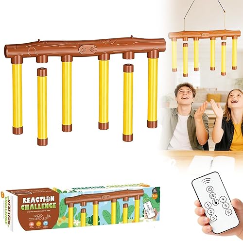 Miniatura 10 de Juego de desafío reflectante Drop Stick Challenge, nuevo juguete de entrenamiento de reflejo de coordinación de ojos y manos, 3 modos de velocidad