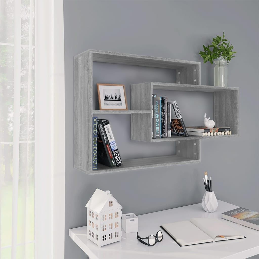 Étagère murale grise Sonoma pour organiser le salon ou le bureau