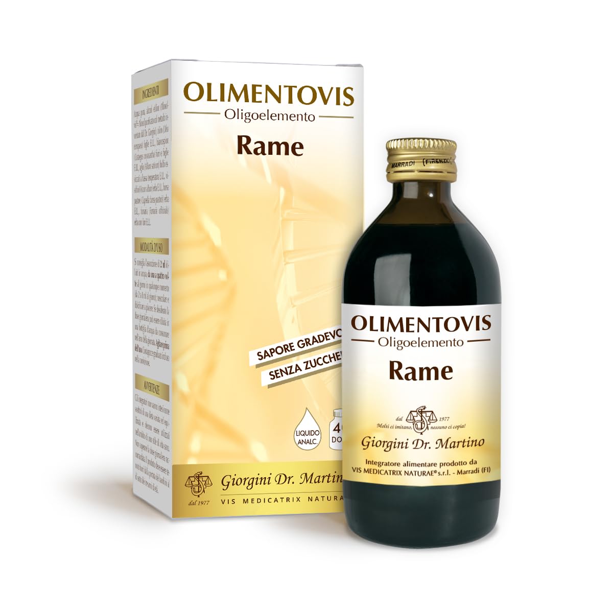 Dr Giorgini Integratore Alimentare, Rame Olimentovis Liquido Analcoolico - 200 ml