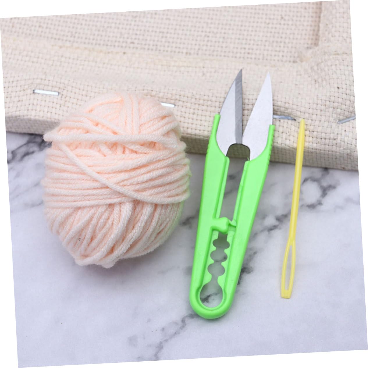 Operitacx Kit De Material De Bordado Punzón Para Principiantes Cuadrada Hilo Herramientas De Bordado Para Manualidades y Fabricación De Regalos