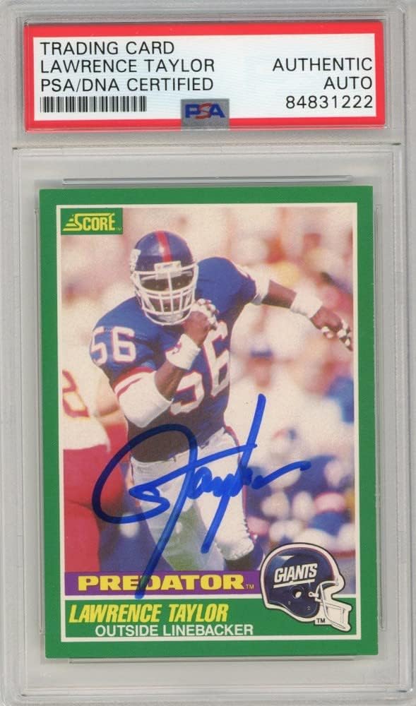 Lawrence Taylor 1989 Score Football Autograph Card #322 PSA/DNA