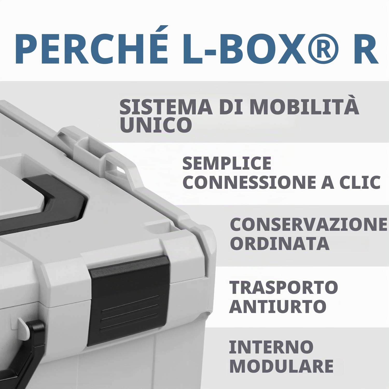 Piano di lavoro mobile per L-Boxx, 500 x 700 x 18 mm
