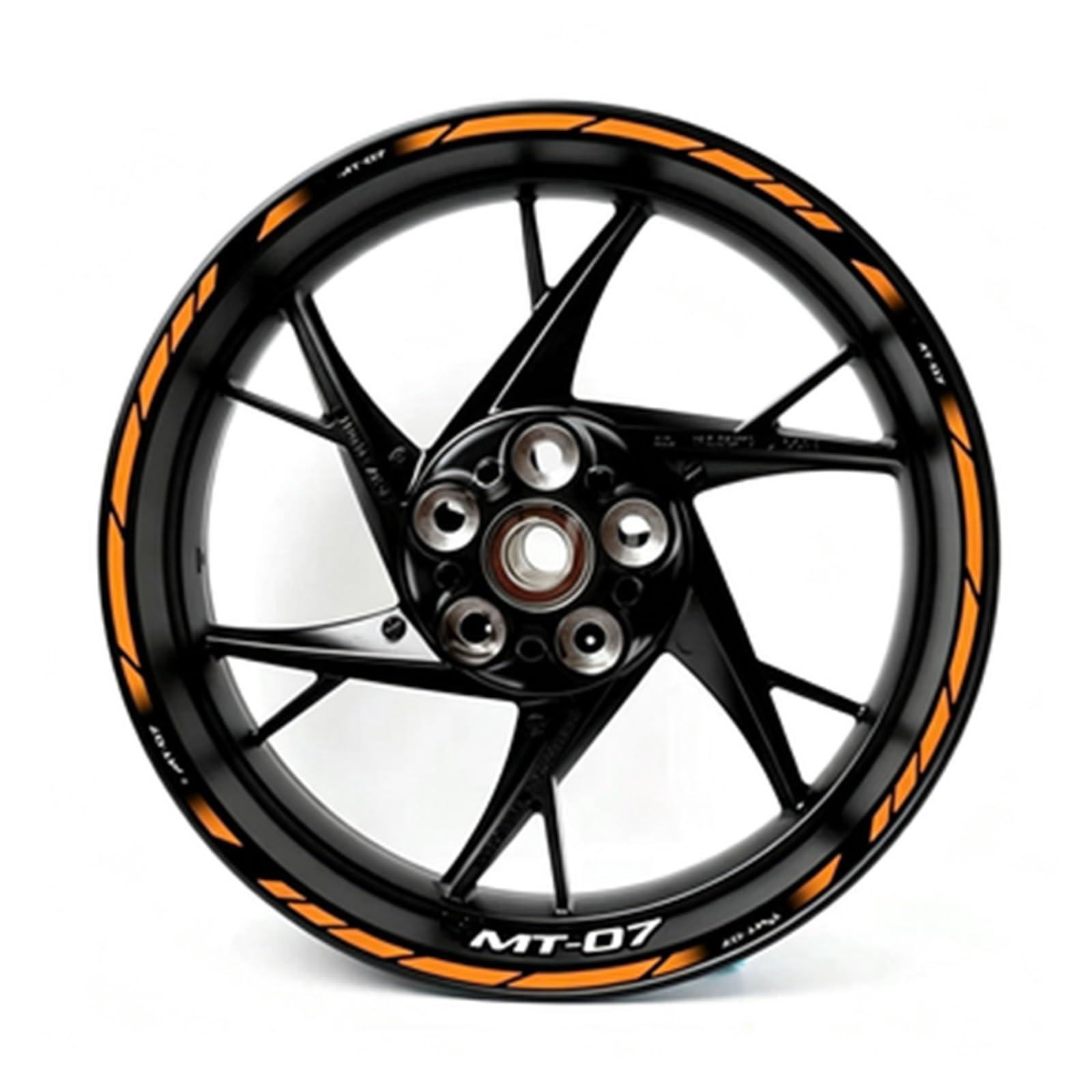 Reflective Motorcycle MT07 Wheel Stickers Rim Decal Set for Yamaha MT 07 2020 2021 Motorbike(Color12)