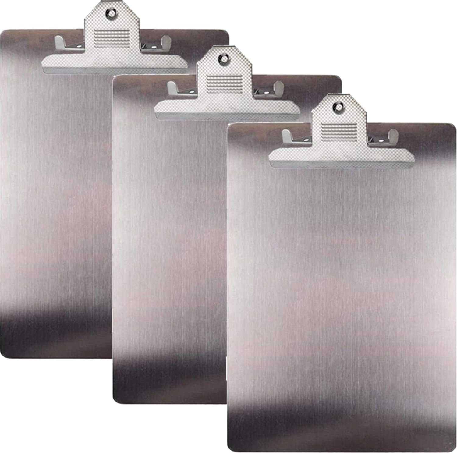 Portapapeles de almacenamiento de acero inoxidable A4, carpeta de archivos para enfermeras, estudiantes y oficinas, organizador duradero y práctico para papeleo