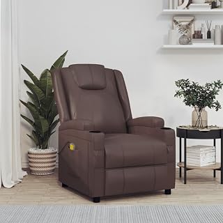 Vetnasa Massage Reclining Chair Brown Faux Leather -1313