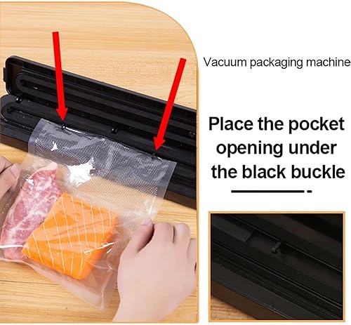 Miniatura 8 de Sellador de alimentos Máquina selladora al vacío para conservación de alimentos con bolsa de almacenamiento, paquete de 10 bolsas de vacío