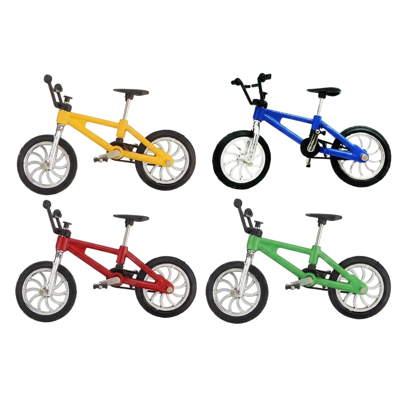 4 Pcs Finger Skateboards, Finger Bike, Finger Mountain Bike, Simulation Mini Finger Mountain Bike, Bicycle Model Collections Decoration, 4 Colors