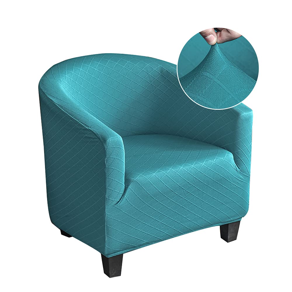 Highdi Copripoltrona 1 Posto Chesterfield Elasticizzato Cuoio Impermeabile Copripoltrona da Cocktail Universale Lavabile Fodera per Poltrona per Bar Soggiorno Camera da Letto (Blu Reale