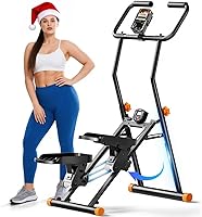 Stayhealthyandbeautiful Stair Stepper Home Gym: 350lbs Vertical Climber with LCD Display, Adjustable Resistance, Non-Slip Pedals & Folding Design