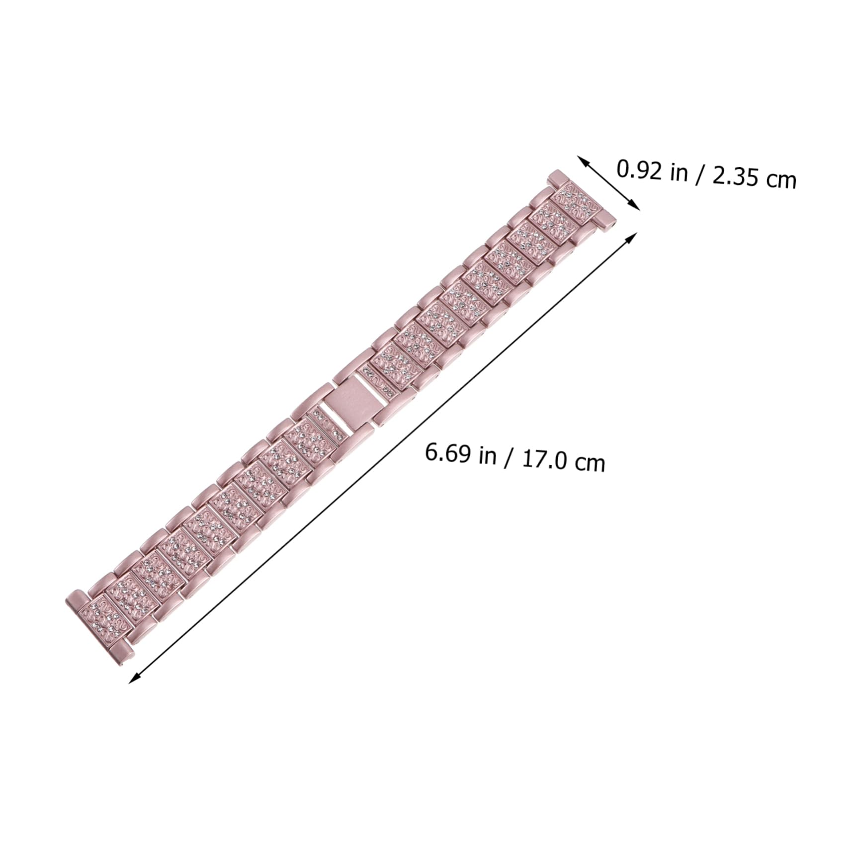Hemobllo 3pièces Bracelet De Montre Blaze Métallique Avec Strass Remplacement Élégant Et Confortable Pour Montres Connectées Rose Poudré