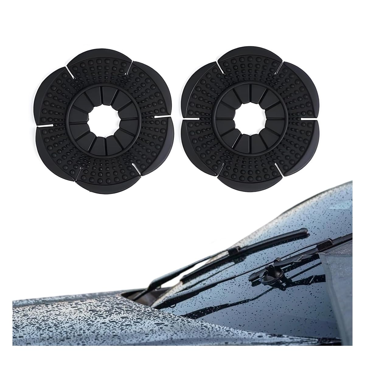 WENINETIES 2pcs Car Wiper Arm Hole Protection Pad for Audi A6 Limousine (4G, C7), Silicone Car Windscreen Wiper Cover Auto Exterior Accessories