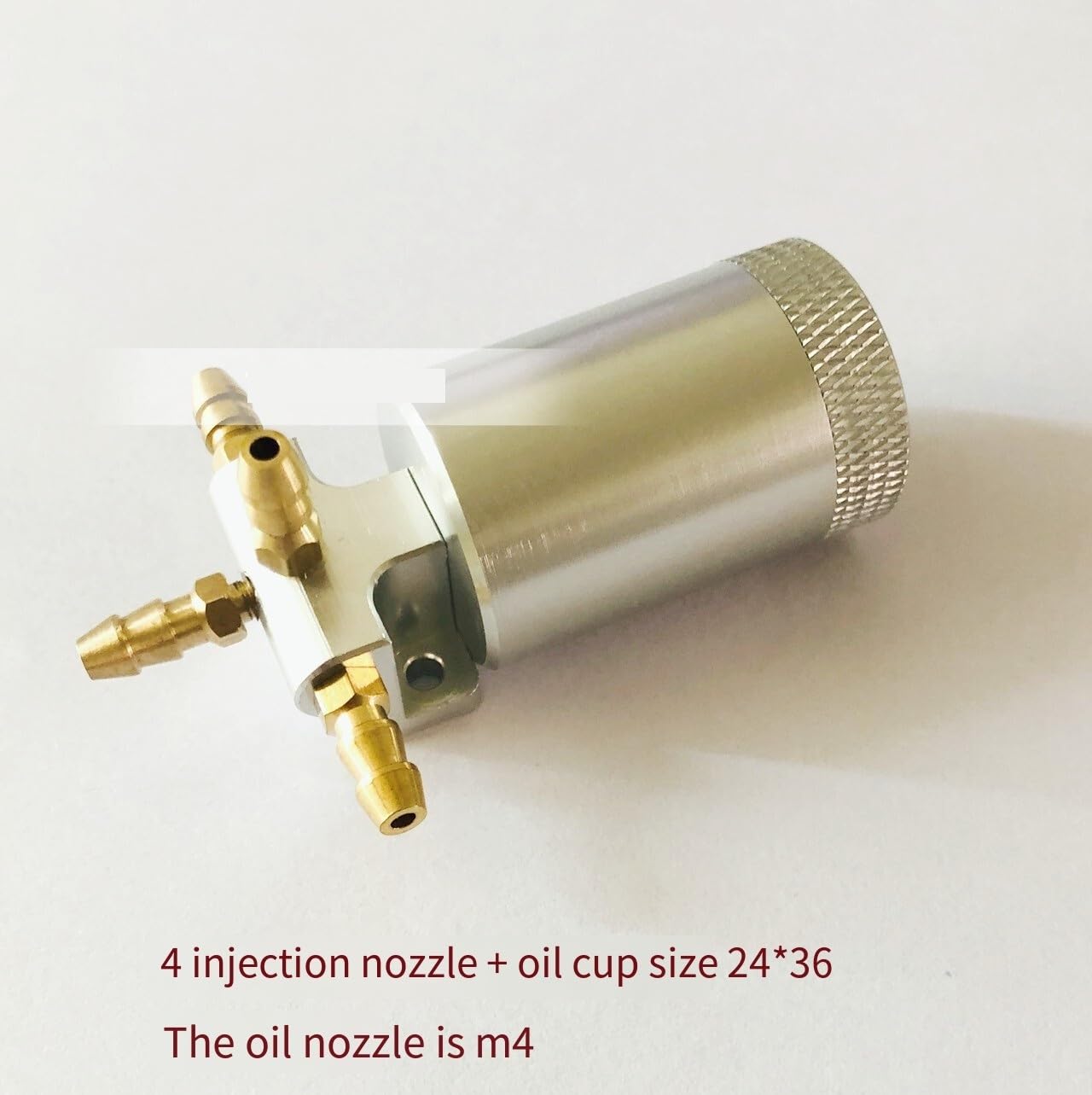 4-Way Oil Nozzle Bracket for RC Boats, 24x36mm Oil Cup with M4 Nozzles, Lubrication System for Marine Models