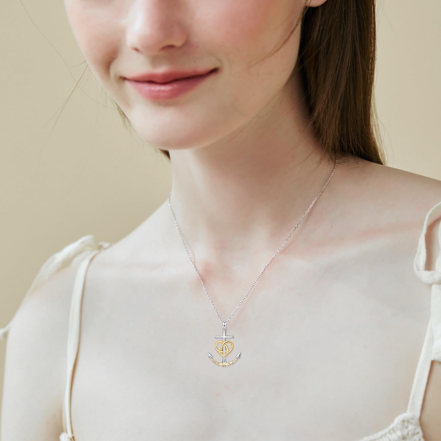 Palpitate Anchor Necklace for Women 925 Sterling Silver Nautical Sea Jewelry Gifts for Women Sailor - Image 4