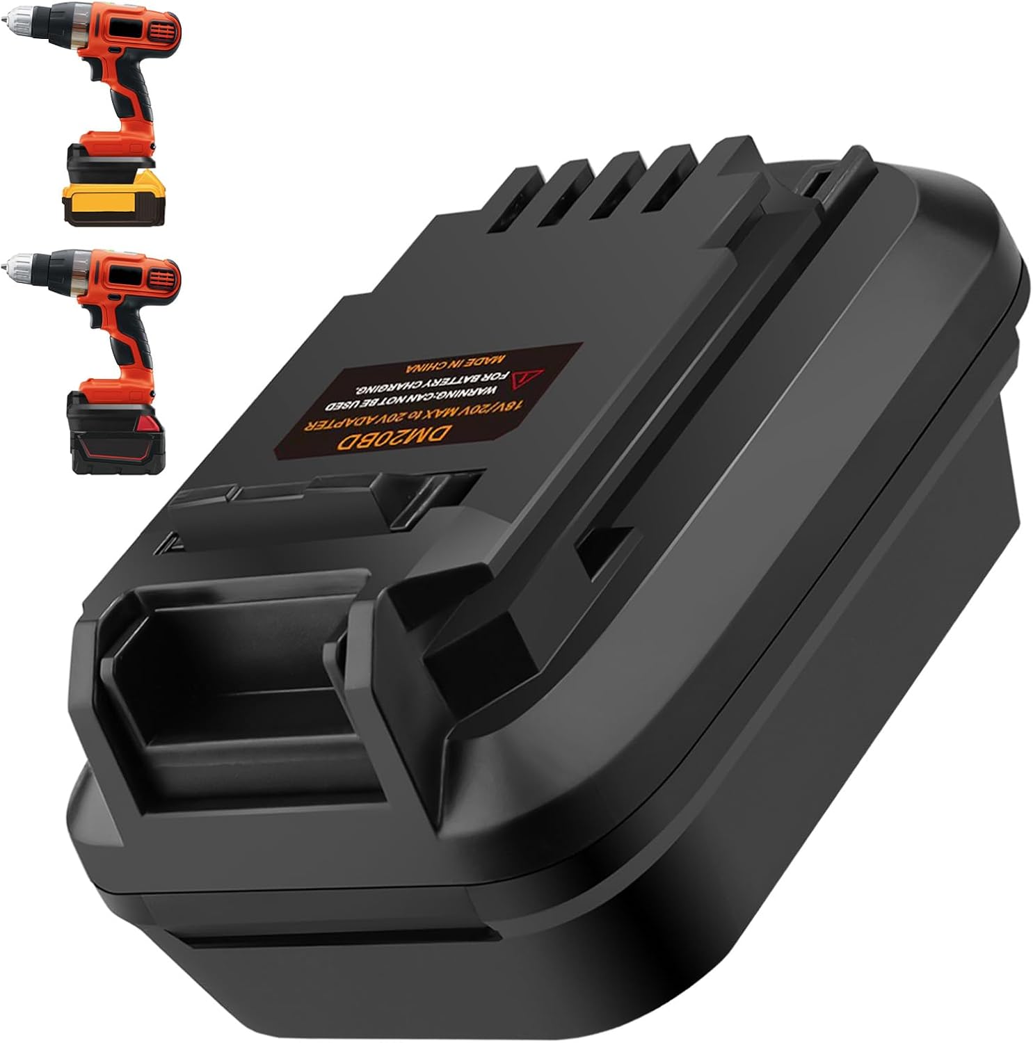 for DeWalt 20V & for Milwaukee M18 18V to for Black & Decker 20V Battery Adapter, Converter for Black+Decker 20V MAX Power Tools (Adapter Only)