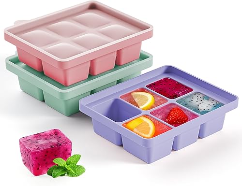 Baby Food Freezer Tray with Lid, Easy Release Silicone Molds for Food Storage Container for Baby Food, Dishwasher, Microwave Safe, BPA-Free disponible en Yaxa Colombia