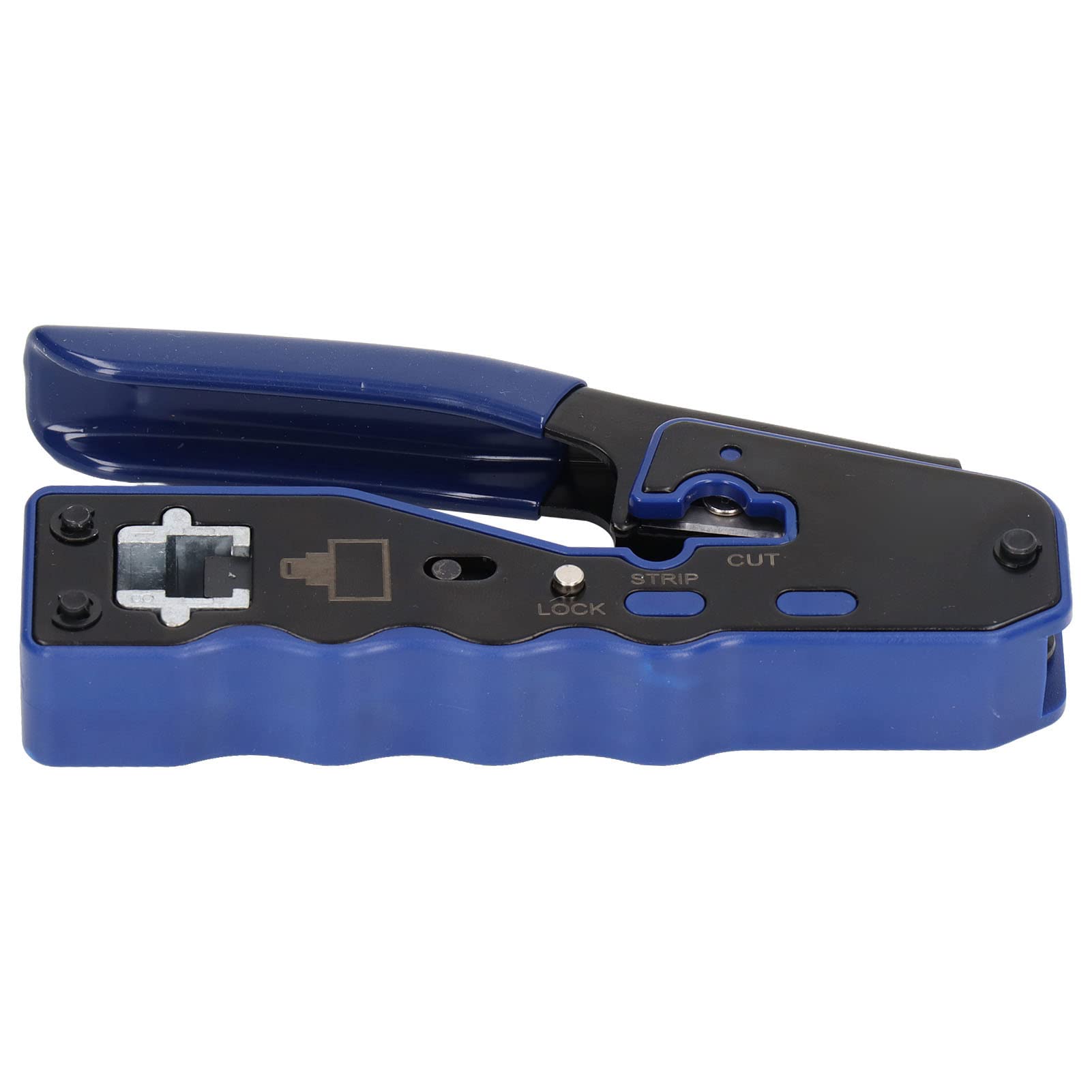 Ensemble d'outils de sertissage RJ45, pince à sertir pour câble réseau avec pince à dénuder et 50 connecteurs RJ45, kit d'outils à sertir Ethernet pour câble Cat5 Cat6, acier à haute teneur en carbone