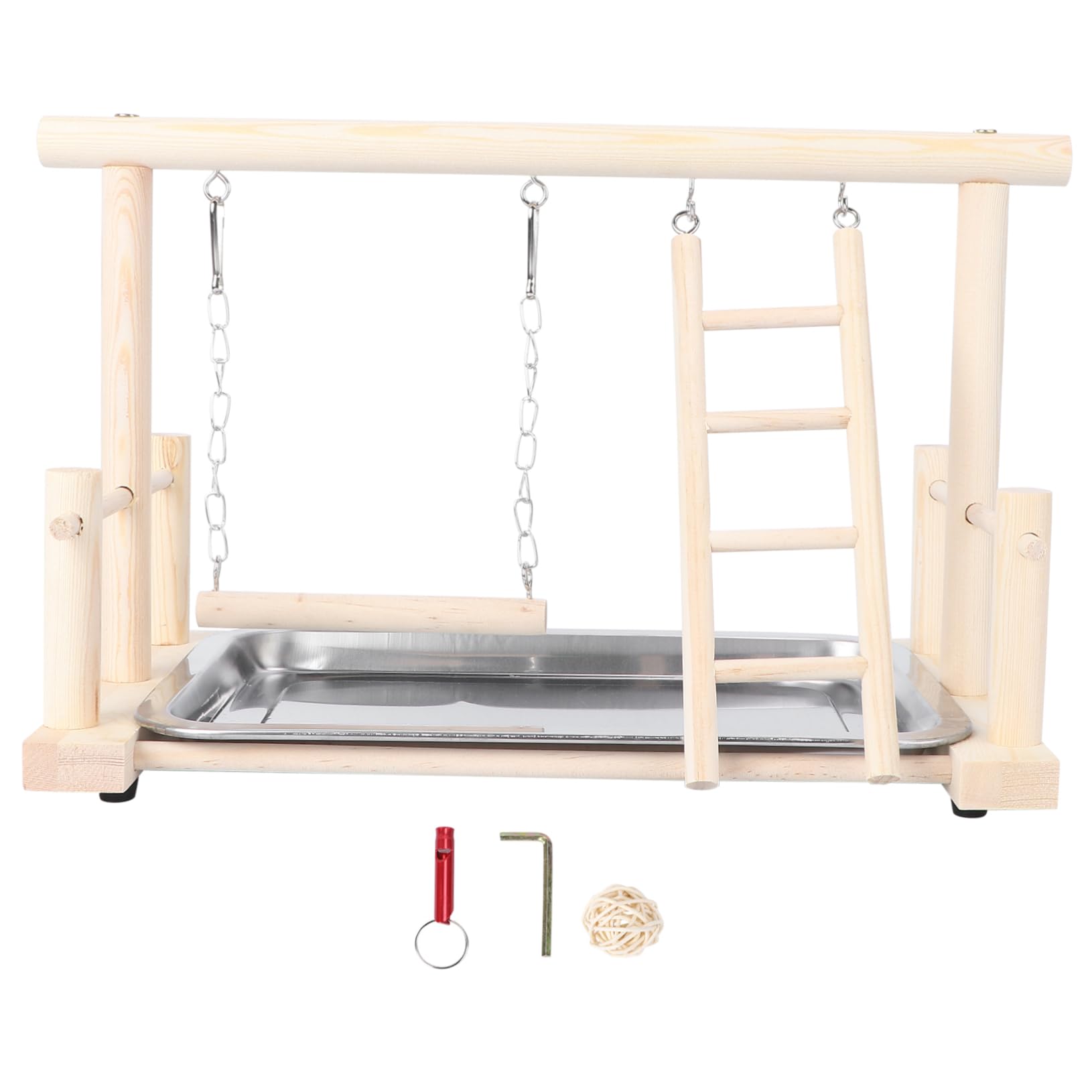 Papagei Spielzeug Aus Naturholz Papageien-hängespielzeug Papageienständer-Spielzeug Schaukel Für Vögel Spielplatz Für Papageien