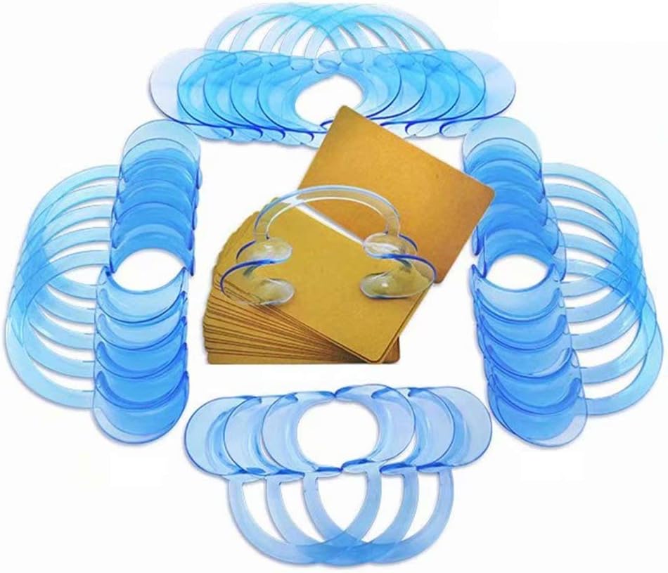Eightnight 19pcs Dental Lip Retractor C-Shape Mouth Opener Cheek Expander Mouthpiece for Speak/Watch Mouth Adult Fun Game 20pcs Blank Card Included