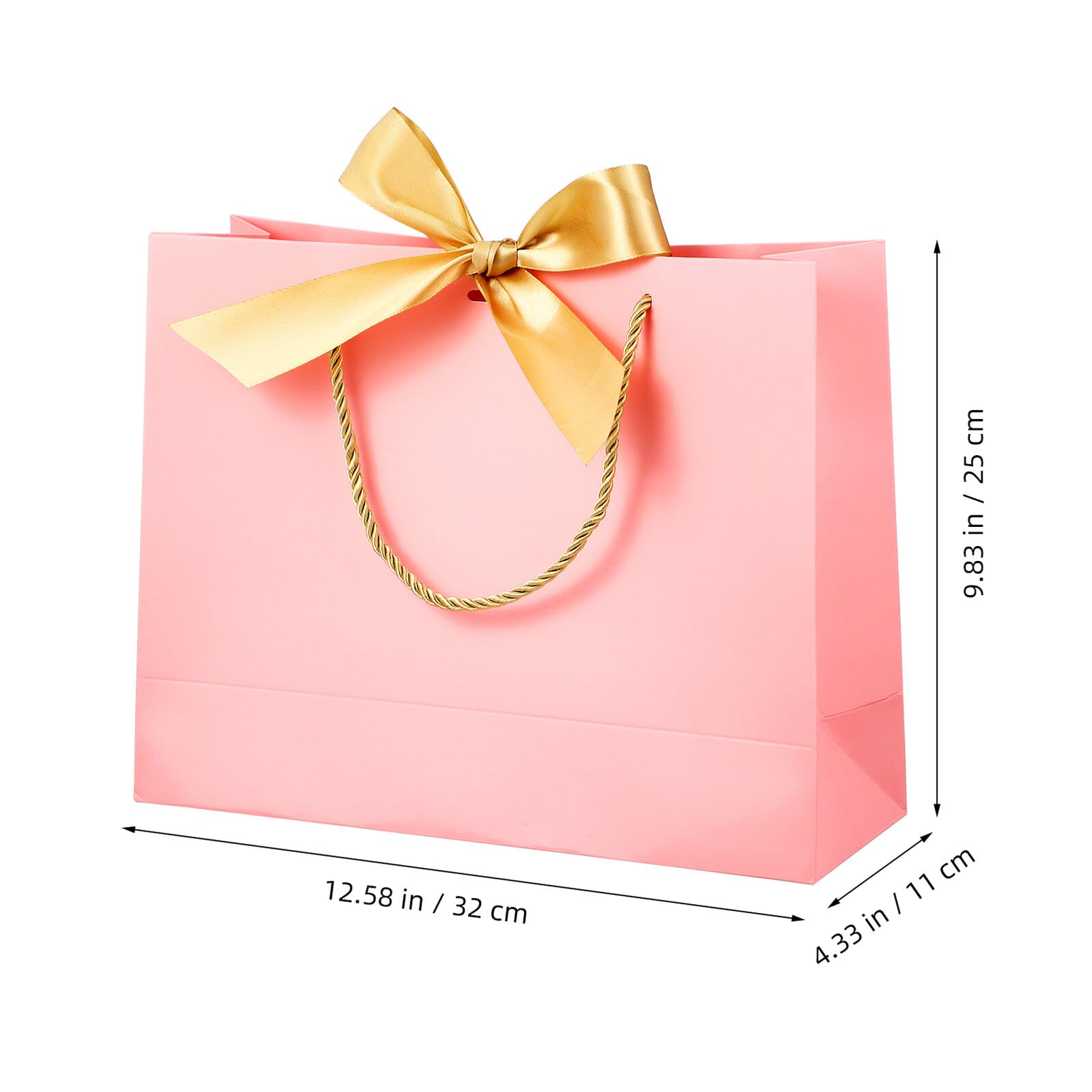 minkissy 10stücke Papier Geschenktüten mit Schleifen Robuste und Recycelbare Tüten mit Henkeln für Partys Hochzeiten und Geschenke