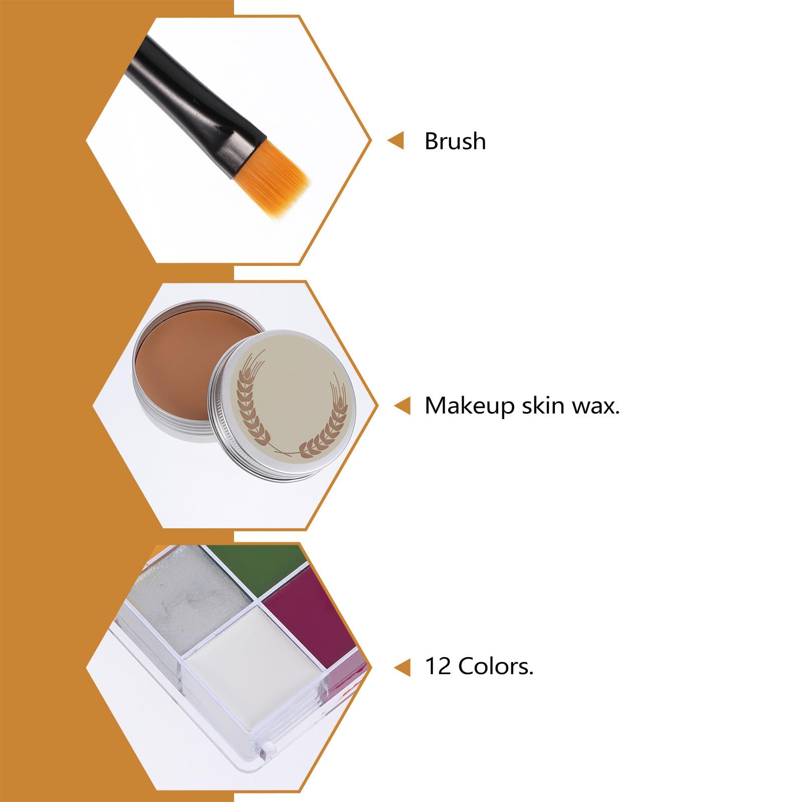 56 Piezas Set de Maquillaje Teatral para Heridas y Cicatrices