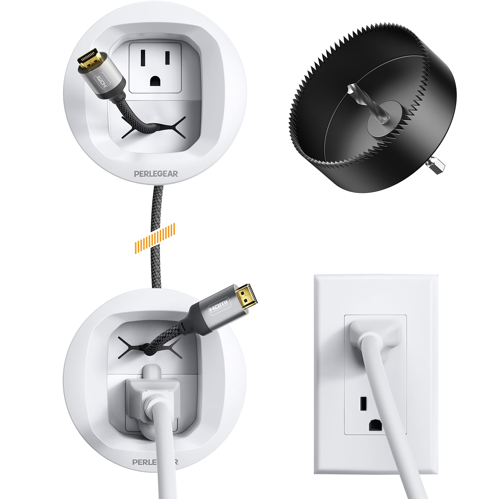 Amazon.com: Perlegear in-Wall Cable Management Kit, TV Cord Hider