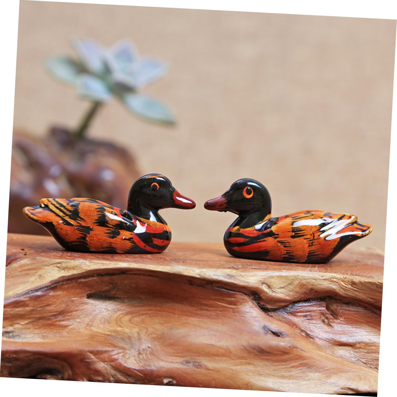 Support décoratif pour Baguettes, Porte-cuillères, Support pour cuillères et fourchettes en Porcelaine, en Forme de Canard (6 pièces).