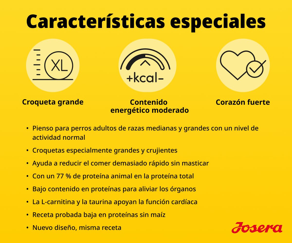 JOSERA Optiness Cordero & Arroz (1 x 12,5 kg) | Adulto Large | Pienso seco prémium para Perros Adultos | bajo en proteínas | sin Trigo | valiosos ácidos grasos | croqueta XL para Evitar engullir