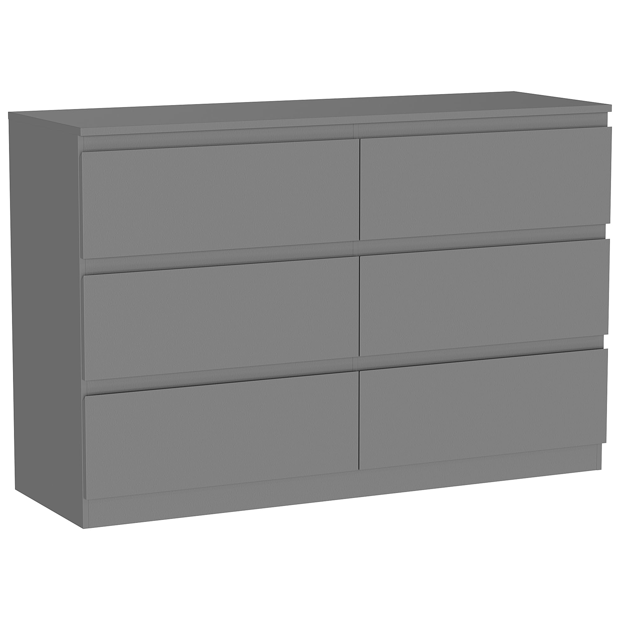 Vida Designs Denver 6 Drawer Chest of Drawers Grey – Modern Wooden Storage Unit