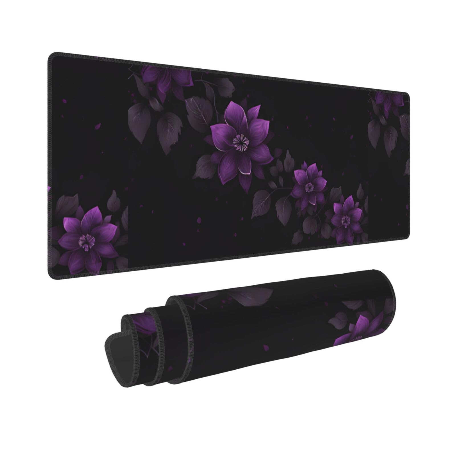 Tapis de souris de jeu imperméable grand format avec base antidérapante violette - 8